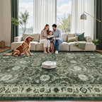 5x7 Area Rugs, Soft Non Slip Low Pile Washable Rug, Boho Modern Rug for Living Room, Bedroom, Dining Room, Sage Green - color: A-sage Green, size: 5' x 7' (Rectangular)