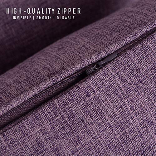 HPUK Linen Throw Pillow Covers Pack of 2, 18x18 Inch Accent Cushion Covers for Living Room, Bedroom, Decorative Solid Color Pillow Covers for Couch, Sofa, Chair, Lavender Mist - color: Lavender Mist-2pack, size: 18" x 18" (Pack of 2)