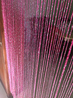 1x2 M Door String Curtain Rare Flat Thread Fringe Panel Room Divider Cute Strip Tassel for Wedding Coffee House Restaurant Parts - color: Rose Red