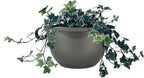 The HC Companies 11 Inch Hanging Metallic Planter - Round Hanging Basket for Indoor Outdoor Plants, Pewter