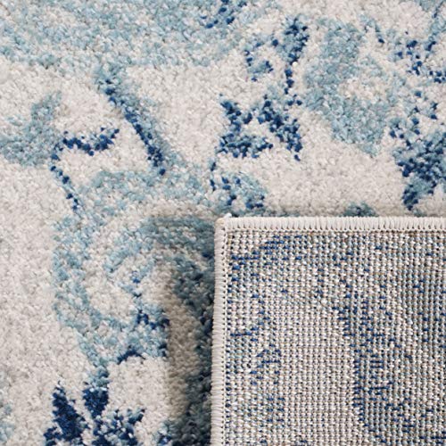 SAFAVIEH Madison Collection Runner Rug - 2'3" x 10', Cream & Turquoise, Boho Chic Glam Paisley Design, Non-Shedding & Easy Care, Ideal for High Traffic Areas in Living Room, Bedroom (MAD600E) - color: Cream/Turquoise, size: 2'3" x 10' (Runner)