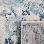 SAFAVIEH Madison Collection Runner Rug - 2'3" x 10', Cream & Turquoise, Boho Chic Glam Paisley Design, Non-Shedding & Easy Care, Ideal for High Traffic Areas in Living Room, Bedroom (MAD600E) - color: Cream/Turquoise, size: 2'3" x 10' (Runner)