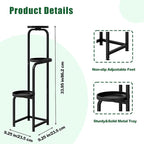 Plant Stand Indoor Outdoor 3 Tier Metal Plant Shelf for Multiple Plants Corner Flower Holders for Living Room Balcony Bedroom Patio Garden, Black (Black, 3-Tier)