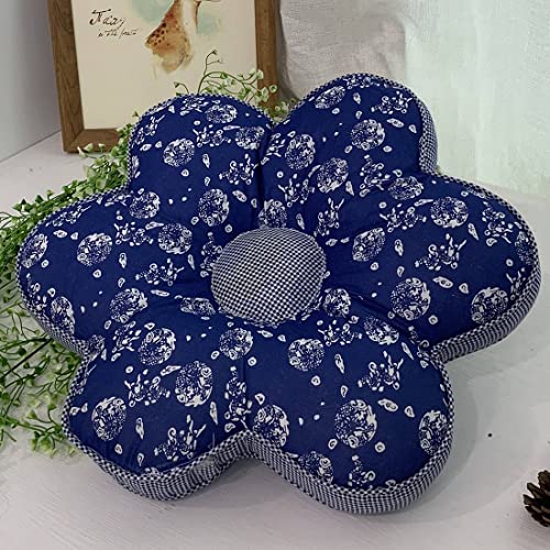 vctops Flower Shaped Chair Pad Farmhouse Floral Print Chair Seat Cushion Pad Soft Comfy Cotton Cushion Pillow (1111, 16"x16") - color: 1111