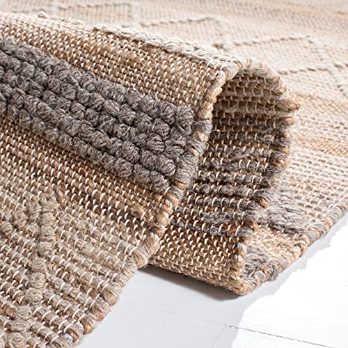 SAFAVIEH Natura Collection Accent Rug - 3' x 5', Natural & Beige, Flat Weave Boho Braided Tassel Jute & Wool Design, Ideal for High Traffic Areas in Entryway, Living Room, Bedroom (NAT278A) - size: 3' x 5' (Rectangular)