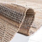 SAFAVIEH Natura Collection Accent Rug - 3' x 5', Natural & Beige, Flat Weave Boho Braided Tassel Jute & Wool Design, Ideal for High Traffic Areas in Entryway, Living Room, Bedroom (NAT278A) - size: 3' x 5' (Rectangular)