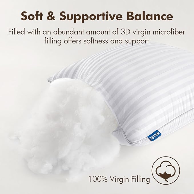 MIULEE 18x18 Pillow Inserts, Firm and Fluffy Decorative Throw Pillows for Couch Sofa Bed, Down Alternative with 100% Cotton Cover Pack of 4