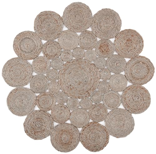 SAFAVIEH Natural Fiber Round Collection 6' Round Grey NF363C Handmade Boho Charm Farmhouse Jute Area Rug - color: Grey, size: 6' (Round)