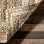 Nuloom Rikki Off-White/Natural, 4' x 6' Oval, Coastal Braided, Jute, Soft and Textured, High Traffic, Stain Resistant, Easy Clean, Durable Area Rug for Bedroom, Living Room, Dining, Foyer, Entryway - color: Off White, size: 4' x 6' (Oval)