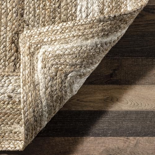 nuLOOM Rikki Coastal Braided Jute Area Rug, 4' Round, Off-white - color: Off White, size: 4' (Round)