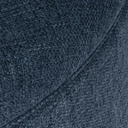 HomePop 28" Round Storage Ottoman - Textured Navy - color: Textured Navy