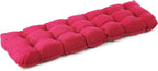Outdoor Bench Cushion, 48x18x5 Inch, Waterproof Bench Cushion for Outdoor/Indoor Furniture, Tufted Patio Bench Seat Cushion, Fade Resistant Outdoor Cushions for Porch Swing Couch, Burgundy