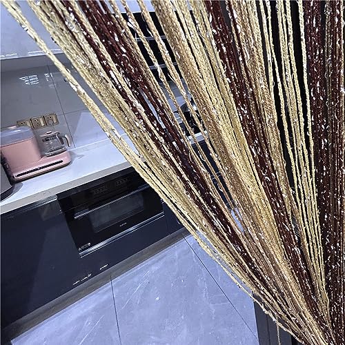 ave split Decorative Door String Curtain Wall Panel Fringe Window Room Blind Divider Tassel Screen Home 100cm*200cm (#018311) - color: #018311