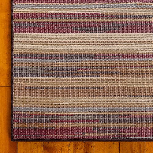 Unique Loom Barista Collection Area Rug - Icatu (5' 1" x 8' Rectangle Beige/Brown) - size: 5'1" x 8' (Rectangular)