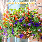 Riare 4 Pack 18 Inch Round Coco Liners Replacement, 100% Natural Coconut Coir Liners for Hanging Baskets, Garden Flower Vegetables Planter Pot, Window Box, Fence, Decks - size: 18inch