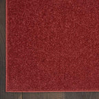 Nourison Home Nourison Essentials Brick Red 2'2" x 7'6" Area Rug - Easy Clean, Non Shedding, Bed Room, Living Room, Dining Room, Kitchen (8' Runner) - color: Brick Red, size: 2'2" x 7'6" (Runner)