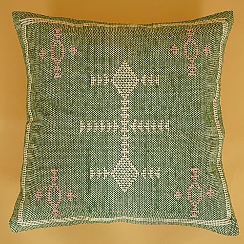 Indian Cotton Cushion Cover Sabra Kilim Pillow Cover Designer Decorative Sofa 18x18 Inche Handwoven Cushion Case for Farmhouse Home Decor Spring Decorative Pillow (Pattern 6) - color: Pattern 6