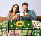 Avocado Blanket Cartoon Avocados Throw Blankets Funny Fruits Blankets for Girls Boys Women Best Christmas Birthday Avocado Gifts for Bedroom Living Rooms All Season 60"x50"