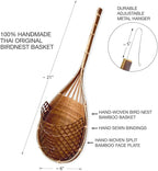 Handmade 100% Thai Bamboo Super Sanctuary Hanging Orchid Basket - 6 Inch Set of 2