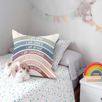 QIYUHOY Rainbow Classroom Throw Pillow Covers, Book Center Calming Corner Playroom Decor Pillow Case, Crimson Pillow Cover, I Am Kind Smart Brave Confidence 18x18 Inch Pillowcase（Crimson）
