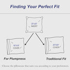 20x20 Pillow Inserts Set of 2 – Soft Hypoallergenic Square Pillow Inserts, Oeko-TEX Certified Virgin Fiber Filling, Machine Washable