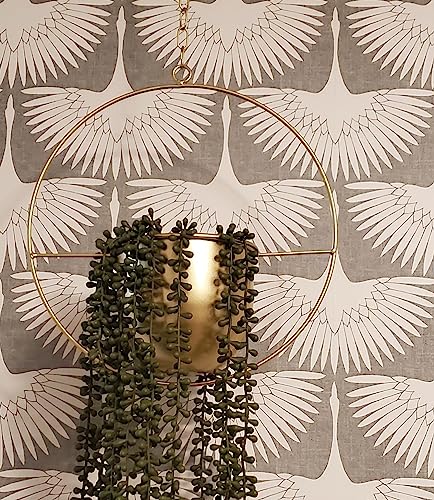 2 Pack Gold Hanging Planter, Hanging Planters for Indoor Plants with 5.5" Pot + Ceiling Hook + Extender Chain, Gold Plant Hanger, NO Plant incld - color: Gold X 2
