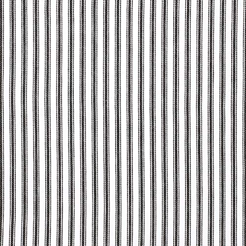 Black and White Ticking Stripe Woven Cotton Decorative Square Throw Pillow Case Covers 20 x 20 Inches, Set of 2 - size: 20" x 20" (Pack of 2)