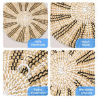 uxcell Bohemian Wall Basket Decor Set, Straw Wall Decor, Wall Hanging Decor, Hanging Woven Wall Basket, Wicker Wall Decor (3pcs)