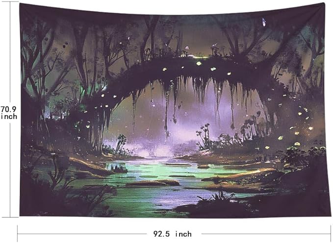EMMTEEY Horror Tapestry Halloween Tree 92.5X70.9 Inch Extra Large Tapestry Wall Art Hanging Tapetries for Bedroom Living Room Dorm Décor