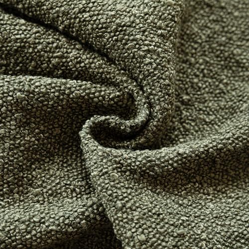 Foindtower Set of 2, Decorative Textured Boucle Throw Pillow Covers Accent Solid Pillow Cases Neutral Soft Cozy Couch Cushion Case for Chair Sofa Bedroom Living Room Home Decor 16x16 Inch Moss Green - color: Moss Green, size: 16" x 16" (Pack of 2)