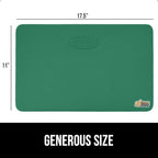 GORILLA GRIP Extra Thick Patent Pending Supportive Foam Kneeling Pad, Large Cushion Knee Pads for Gardening, Baby Bath Time, Dirt and Water Resistant, Workout and Garden Supplies, 17.5x11, Green