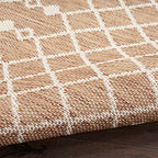Nourison Home Positano Jute 6' x 9' Area Rug - Easy Clean, Non Shedding, Bed Room, Living Room, Dining Room, Kitchen (6' x 9') - color: Jute, size: 6' x 9' (Rectangular)
