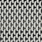 Benzara Modern Pouf Ottoman- Black White Basket Woven Jacquard- 16 Inch Square