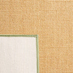 Martha Stewart x SAFAVIEH Area Rug Collection - 2'3" x 8' Runner, Natural & Green, Sisal & Jute, Farmhouse Style, Ideal for Living Room, Bedroom, Foyer, Hallway (MSR9501E) - color: Natural/Green, size: 2'3" x 8' (Runner)