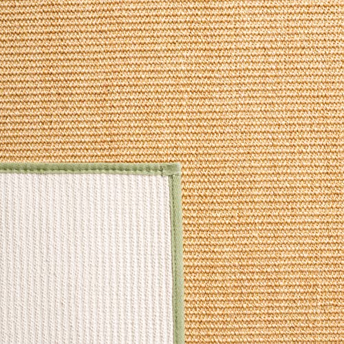 Martha Stewart x SAFAVIEH Area Rug Collection - 2'3" x 8' Runner, Natural & Green, Sisal & Jute, Farmhouse Style, Ideal for Living Room, Bedroom, Foyer, Hallway (MSR9501E) - color: Natural/Green, size: 2'3" x 8' (Runner)