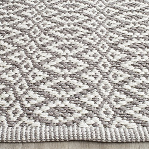 SAFAVIEH Montauk Collection Accent Rug - 2'3" x 3'9", Ivory & Grey, Handmade Cotton, Ideal for High Traffic Areas in Entryway, Living Room, Bedroom (MTK716A) - color: Ivory/Grey, size: 2'3" x 3'9" (Rectangular)