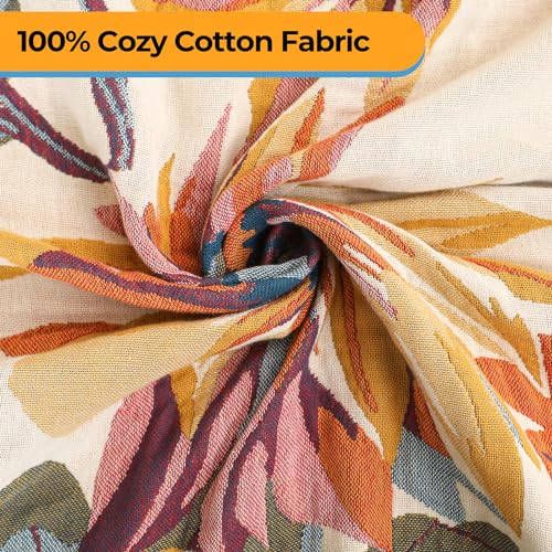 Boho Large Throw Blanket for Bed Couch 60" x 80 "100% Cotton 4-Layer Gauze Summer Blanket Home Decor Soft Lightweight for Sofa Quilt with Floral Butterfly - color: Butterflies and Flowers, size: 60''x80''