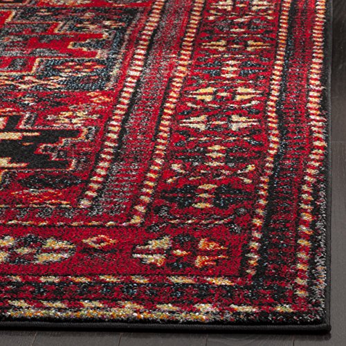 SAFAVIEH Vintage Hamadan Collection Accent Rug - 2'7" x 5', Red & Multi, Oriental Persian Design, Non-Shedding & Easy Care, Ideal for High Traffic Areas in Entryway, Living Room, Bedroom (VTH213A)