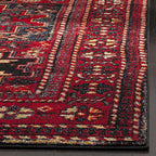 SAFAVIEH Vintage Hamadan Collection Accent Rug - 2'7" x 5', Red & Multi, Oriental Persian Design, Non-Shedding & Easy Care, Ideal for High Traffic Areas in Entryway, Living Room, Bedroom (VTH213A)