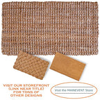 Jute Doormat 30x17 Inch, Jute Entryway, Braided Doormat, Natural Woven Welcome Mat