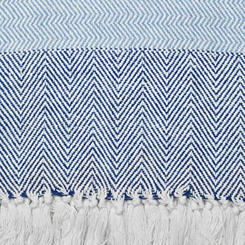 DII Diamond Stitch Woven Throw, Organic Modern, 50 x 60, Aqua - color: Aqua