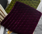 vctops Luxury Velvet Square Chair Pad Thin Soft and Comfy Chair Cushion Tufted Indoor Seat Cushion Pillow Tatami (Purple,17"x17")