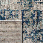 SAFAVIEH Madison Collection Runner Rug - 2'2" x 6', Grey & Blue, Modern Abstract Design, Non-Shedding & Easy Care, Ideal for High Traffic Areas in Living Room, Bedroom (MAD460K) - color: Grey/Blue, size: 2'2" x 6' (Runner)