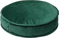 Round Floor Pillow Cover Velvet Throw Seating Pouf Yoga Meditation Cushion Plush Case Reading Room Decor Cover Only (19.7IN, Green)