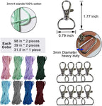 Adult DIY Craft Keychain Making Kit Boho Macrame Keychain Kit Includes Key Rings Precut Macrame Cord Instructions to Make Cute Keychains and Lanyards Kids Crafts Projects Kits Macrame Beginners