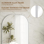 Koonmi Full Length Mirror, 56"x21" Mirror Full Length with Stand, Silver Domed Top Square-Edged Floor Mirror with Aluminum Alloy Frame for Bedroom Living Room