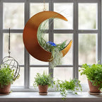 Hanging Crescent Moon Planter - Moon Room Decor - Unique Planters for Succulents, Air Plants, Cactus, Artificial Plants- Plant Lover Gifts - Boho, Hippie, Birthdays, Witchy Gifts for Women (Gold)