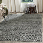 SAFAVIEH Montauk Collection Accent Rug - 4' x 6', Ivory & Dark Grey, Handmade Flat Weave Cotton, Ideal for High Traffic Areas in Entryway, Living Room, Bedroom (MTK413A) - size: 4' x 6' (Rectangular)