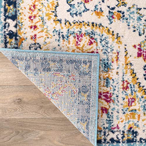 Rugshop Vintage Distressed Bohemian Area Rug 2' x 3' Blue - color: Blue, size: 2' x 3' (Rectangular)