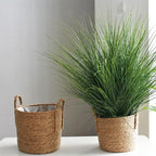 Hand Woven Seagrass Storage Basket Flower Baskets Plant Pot Succulent Organizer For Home Living Room Decorate Landscape Handmade(Natural,9.84''X7.87'')